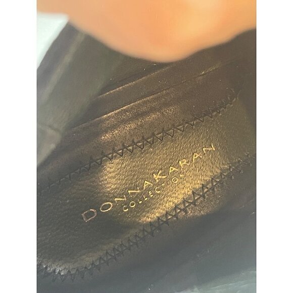 Vintage Donna Karan womens vintage suede ankle boot black size9 - Picture 5 of 8